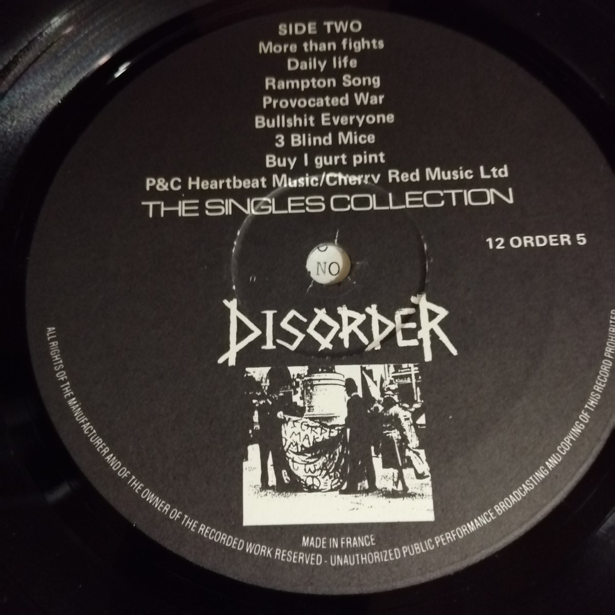 C12 中古LP 中古レコード ディスオーダー　DISORDER the singles collection フランス盤　12 ORDER 5_画像5