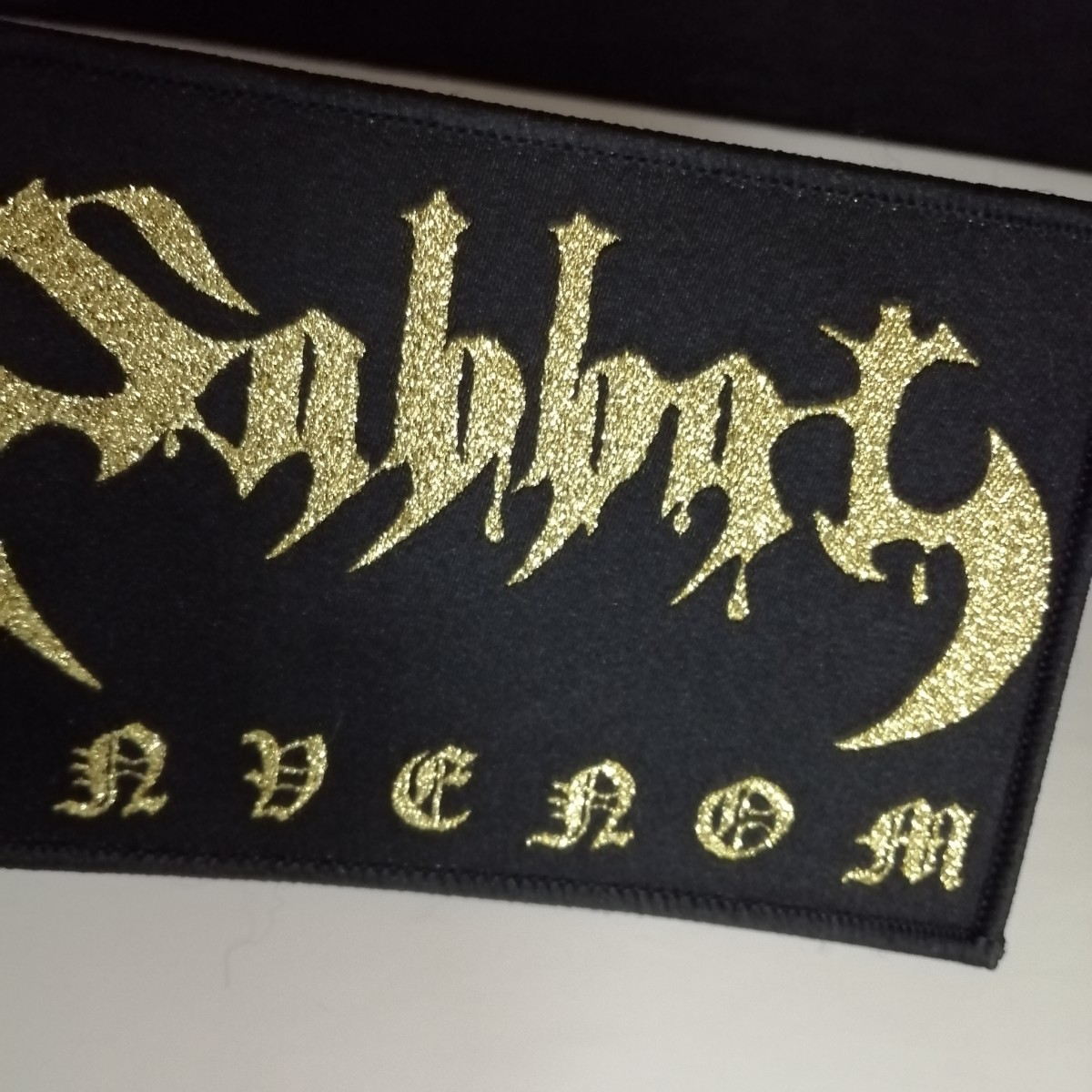 C12 中古LP 中古レコード SABBAT envenom I.P.002 独盤 ブラウンマーブルビニール 金刺繍ワッペン ポスター ジャパメタ スラッシュメタルの画像8