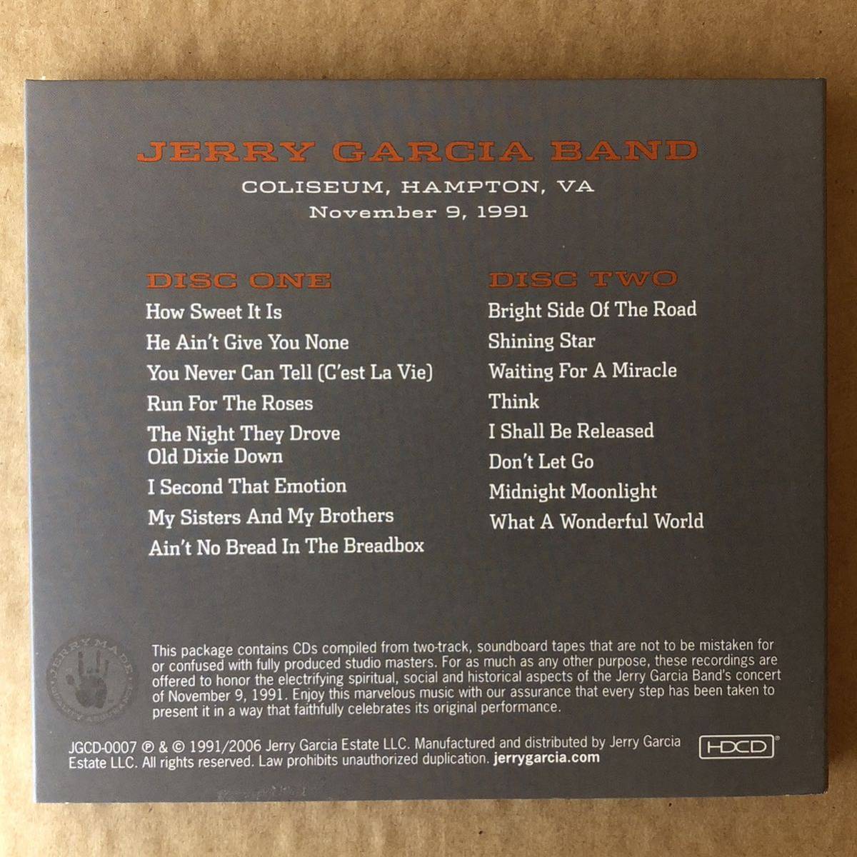 C12 中古CD ジェリーガルシアバンド Jerry Garcia Pure Jerry Hampton 11/9/1991 グレイトフルデッド Grateful Dead_画像2