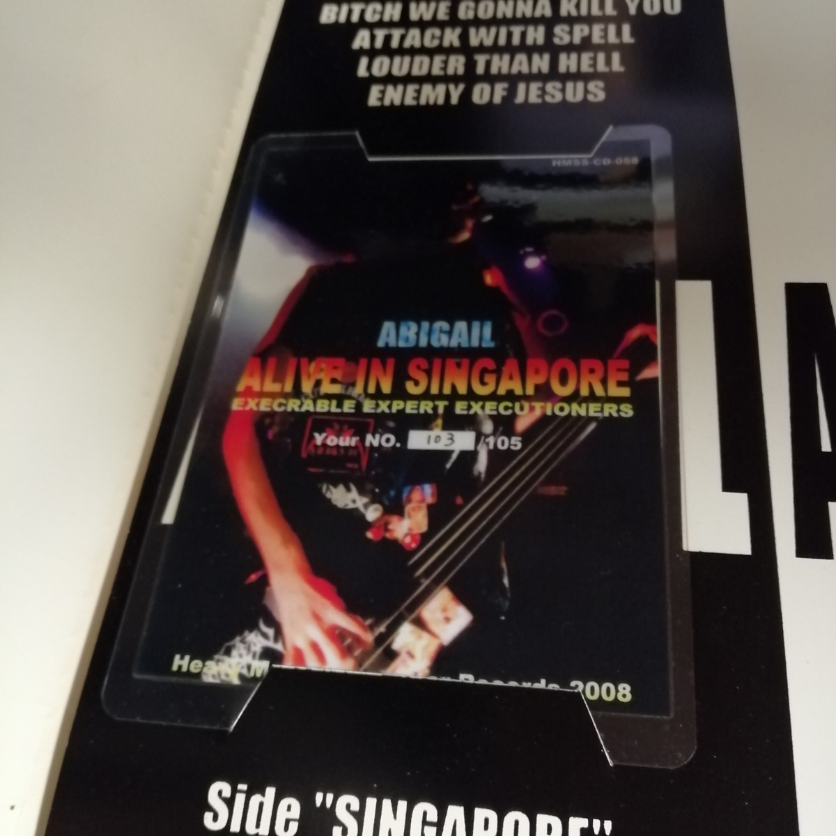 C12 中古LP 中古レコード　ABGAIL alive in singapore 105枚限定生産　封入特典付き　ジャパメタ　スラッシュ　ブラックメタル_画像4