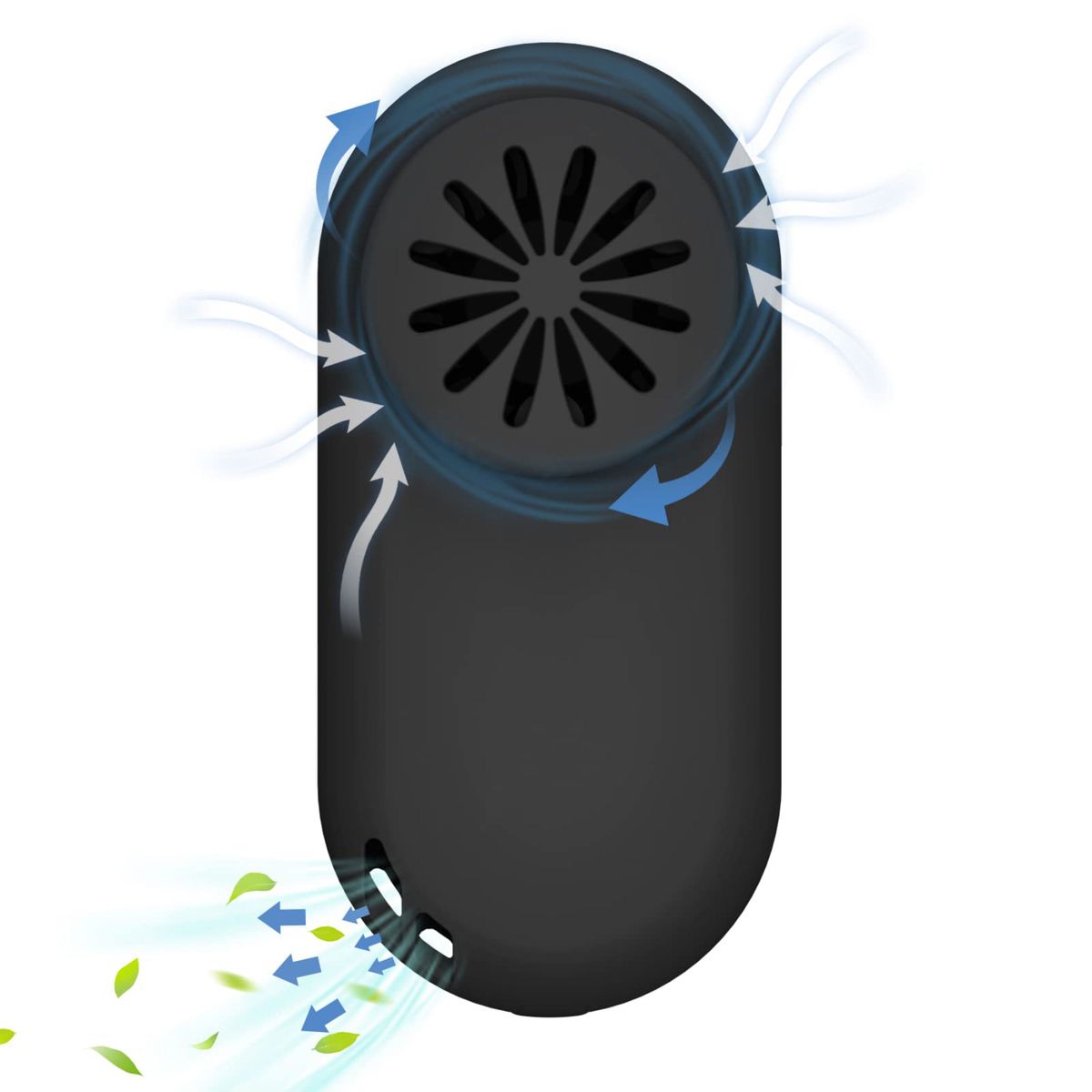 空気清浄　マスクファン 換気扇 サーキュレーター  クリップ式 マスクエアーファン 小型 軽量 涼感 蒸れ解消 携帯換気機　黒