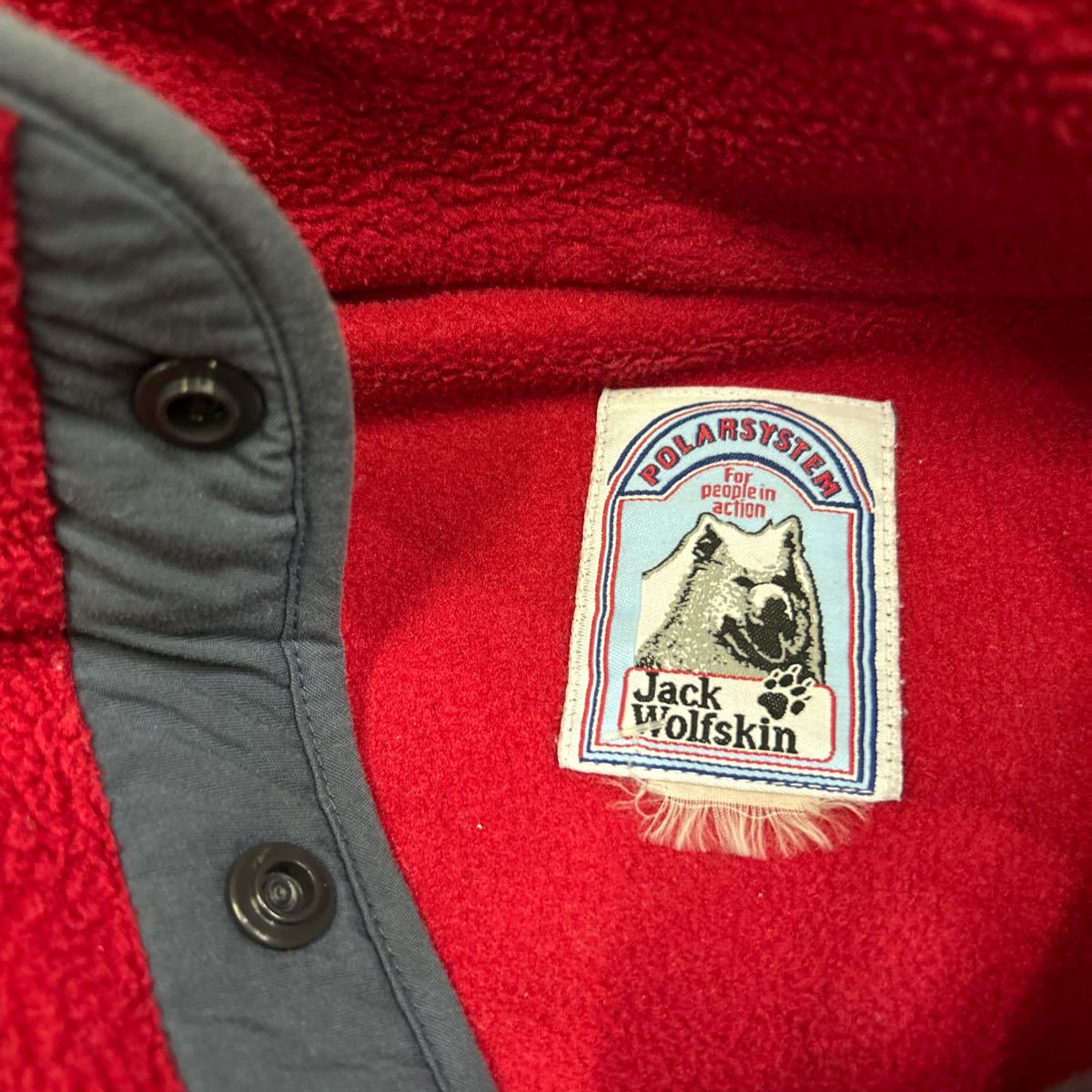 jackwolfskin Jack Wolfskin half snap fleece red polartec.g1