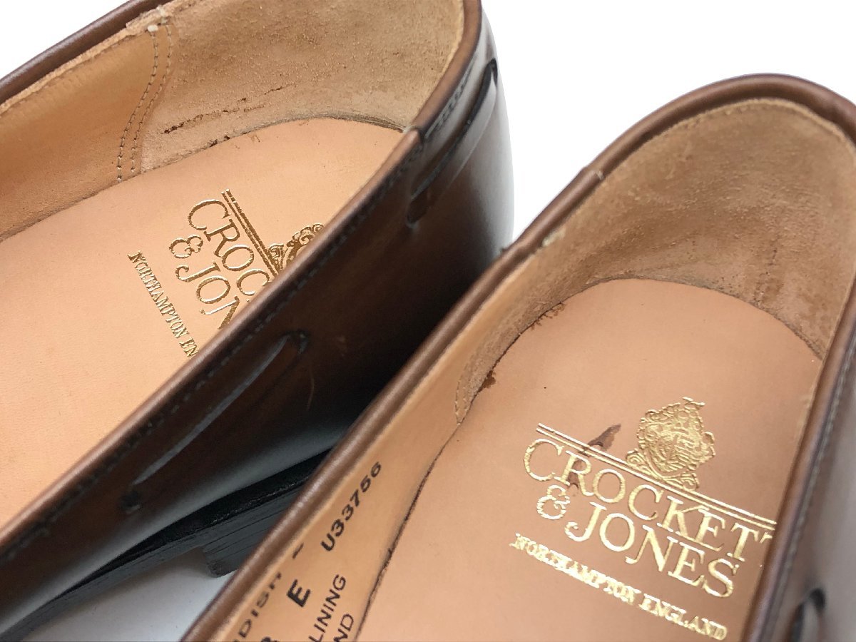 CROCKETT&JONES キャベンディッシュ2 8E ダークブラウン レザー 靴 中古【UC120008】_画像7