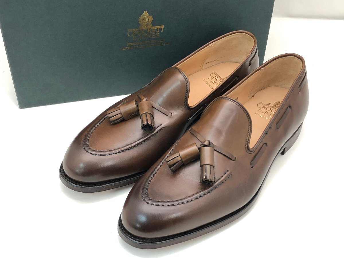 CROCKETT&JONES キャベンディッシュ2 8E ダークブラウン レザー 靴 中古【UC120008】_画像1