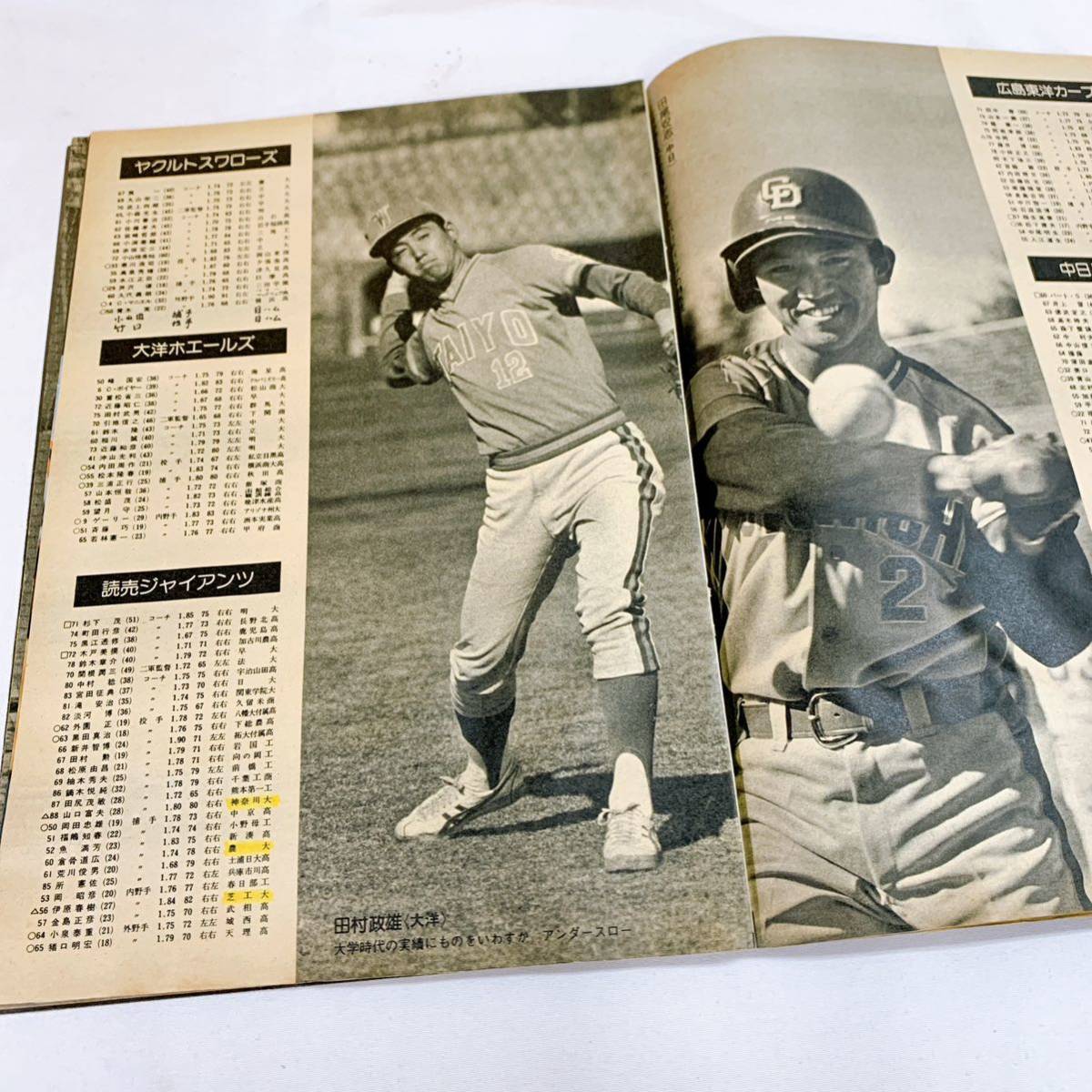 K4-T12/23 週刊ベースボール 3月1日特大号 76年プロ野球選手写真名鑑_画像5