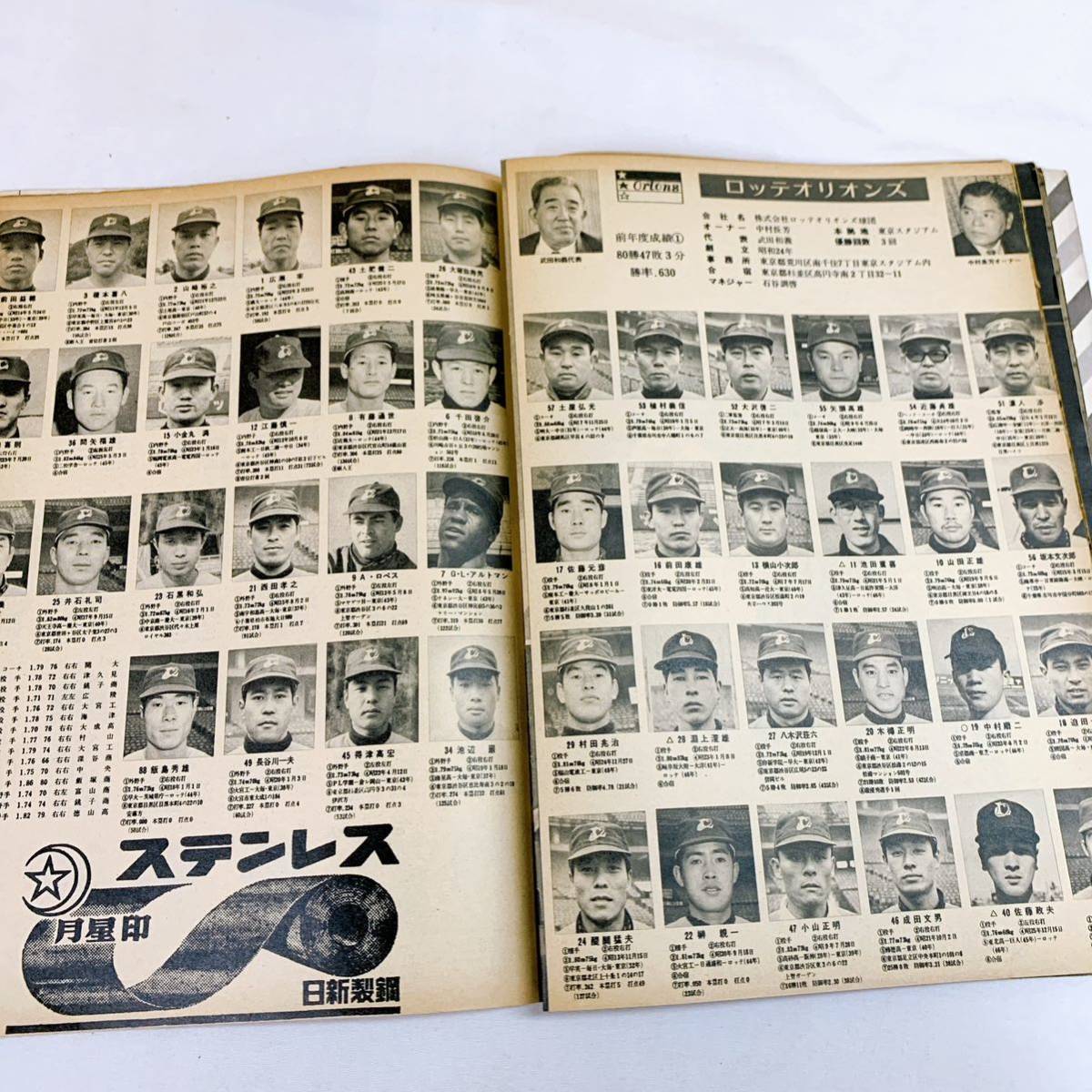 K5-T12/23 週刊ベースボール 3月1日　71年プロ野球 選手写真名鑑　_画像8