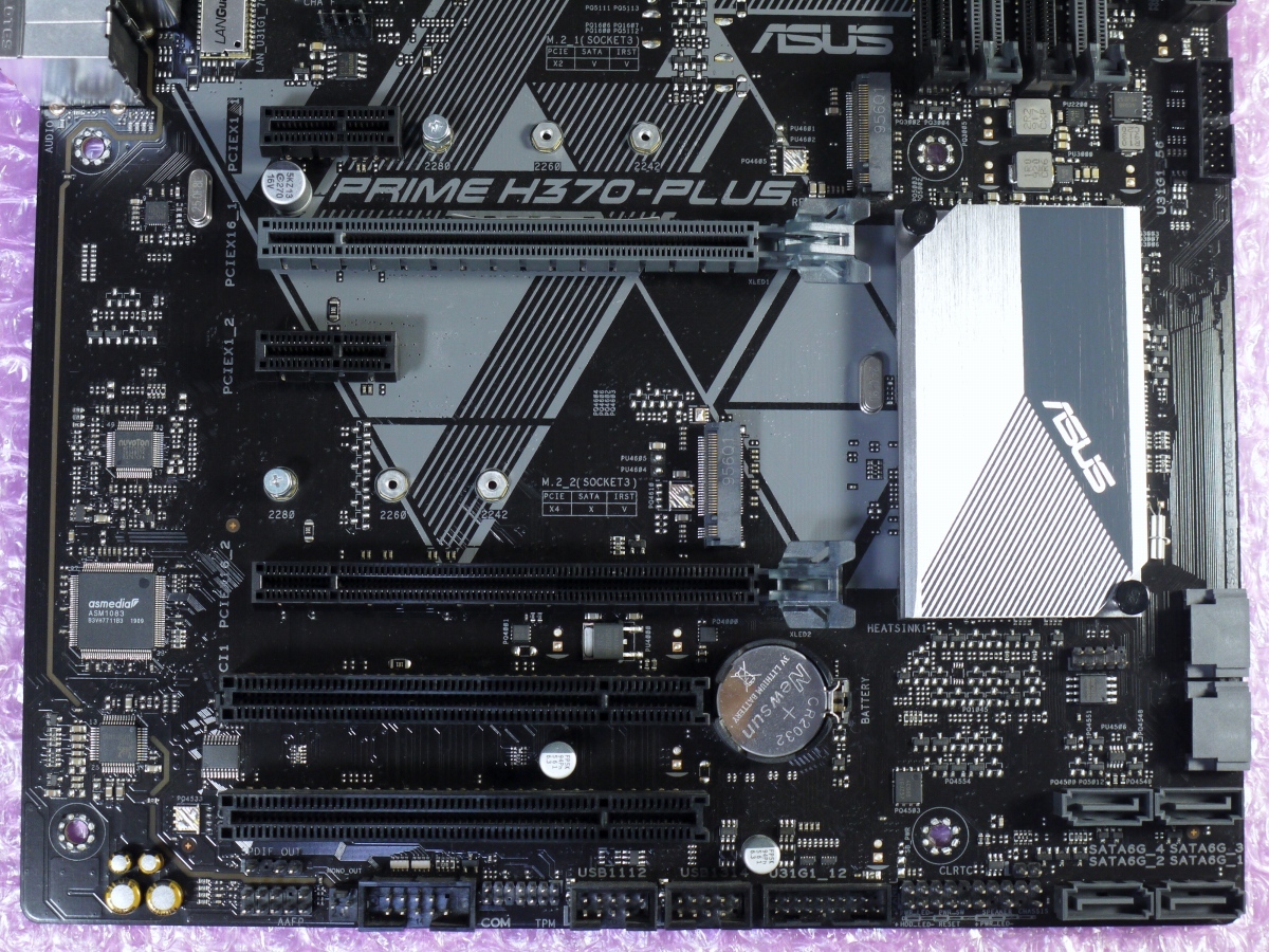 ASUS PRIME H370-PLUS マザーボード ATX LGA1151 (BTO取り外し品) ※動作OK一部難あり※_画像3