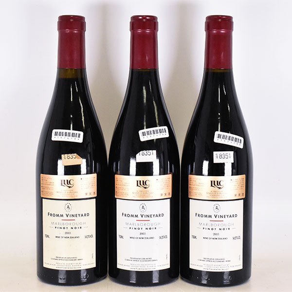 3本セット★フロム ヴィンヤード ピノノワール 2003年 赤 ※ 750ml 14% ニュージーランド Fromm Vineyard A010639_画像5