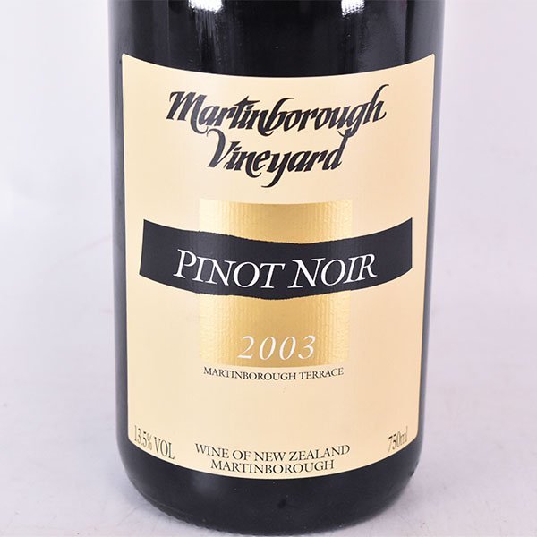 ★マーティンボロー ピノノワール 2003年 赤 750ml 13.5% ニュージーランド Martinborough Vineyard A010673_画像1