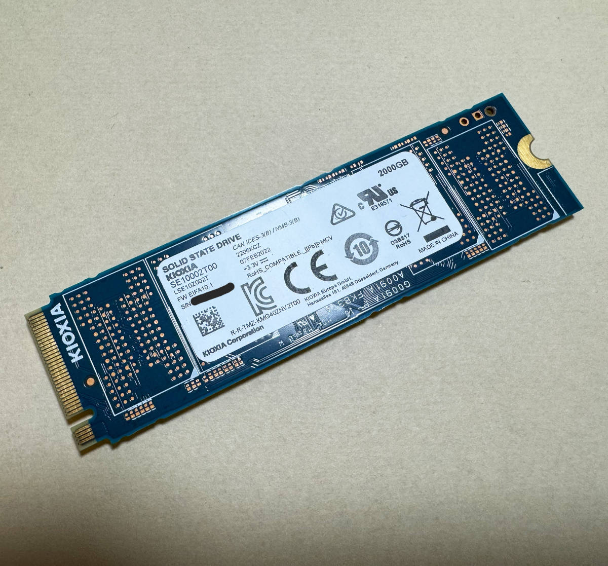 KIOXIA EXCERIA PRO 2TB SSD-CK2 0N4P/N(SE10002T00) キオクシア KIOXIA EXCERIA PRO 2TB SSD-CK2 0N4P/N(SE10002T00) キオクシア