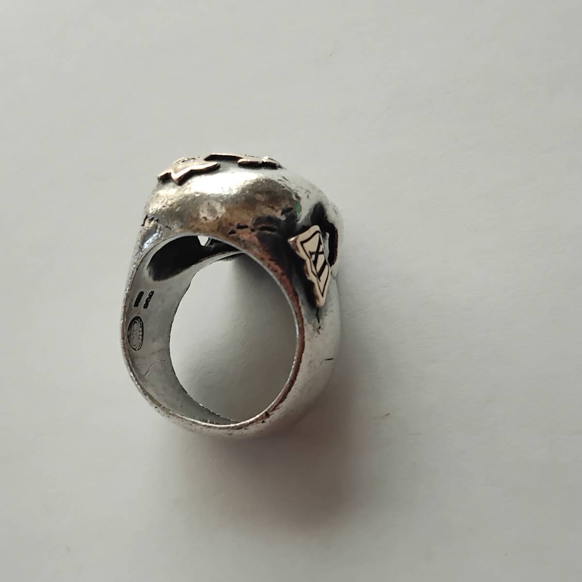  ultra rare [NUMBER (N)INE SKULL×MAGICAL DESIGN/SKULL RING Number Nine Skull ring silver ring Silve950×10K]