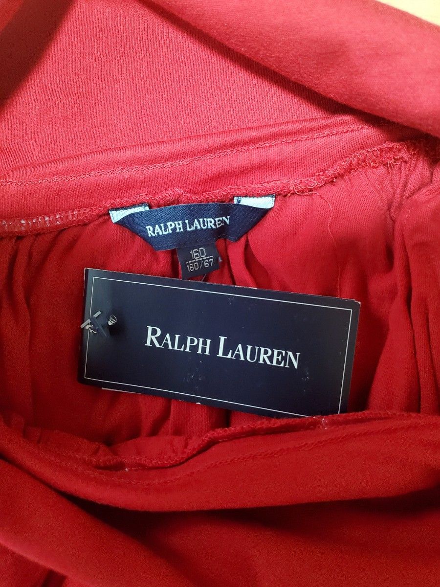 未使用品RALPH LAUREN　ラルフローレン　ヒラヒラミニスカート　赤　レッドガールズサイズ　160／XL 