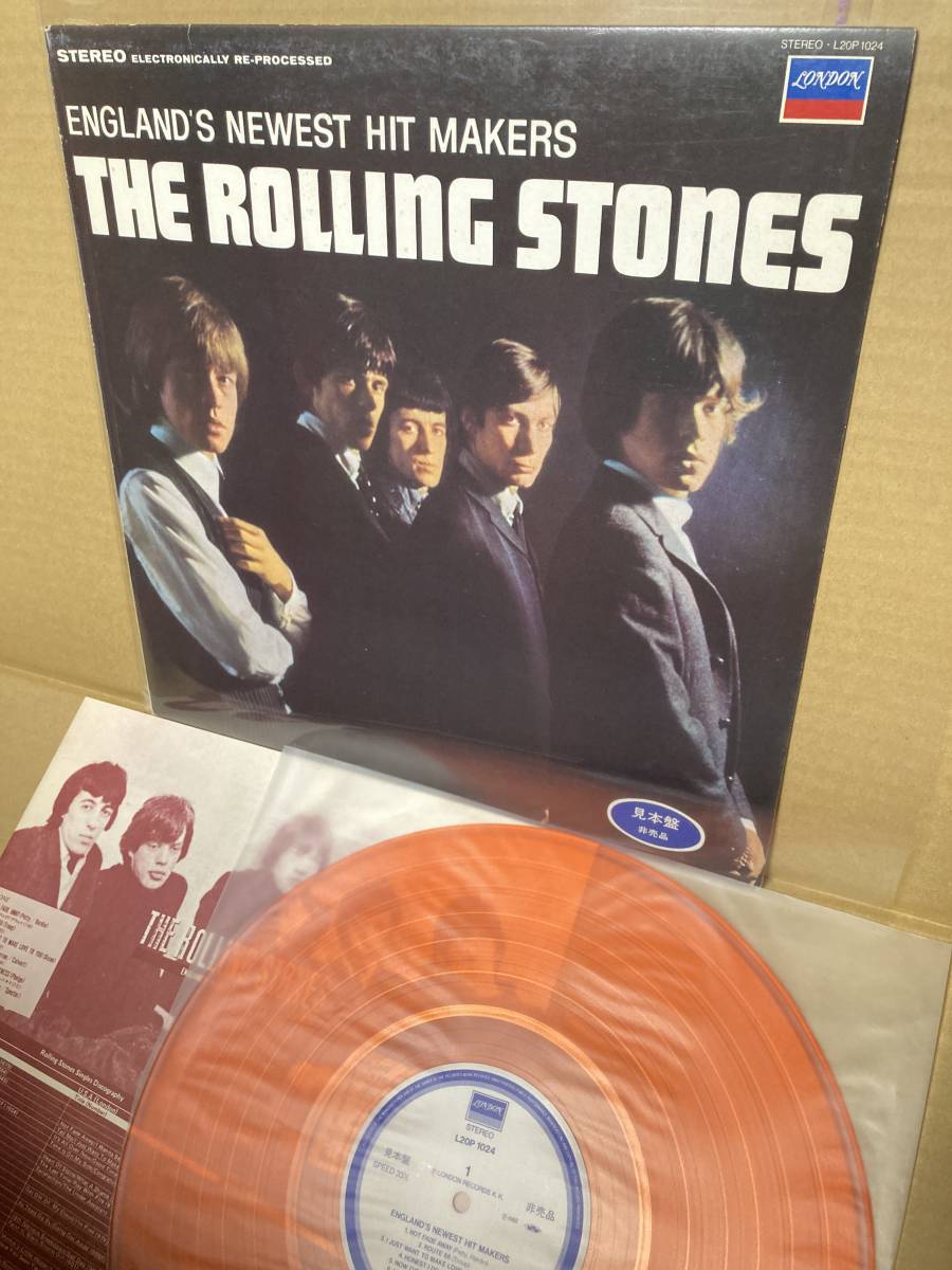 PROMO L20P 1024！ORANGE VINYL！美盤LP！Rolling Stones / England's Newest Hit Makers Polydor 見本盤 TELL ME SAMPLE 1982 JAPAN NM_画像1