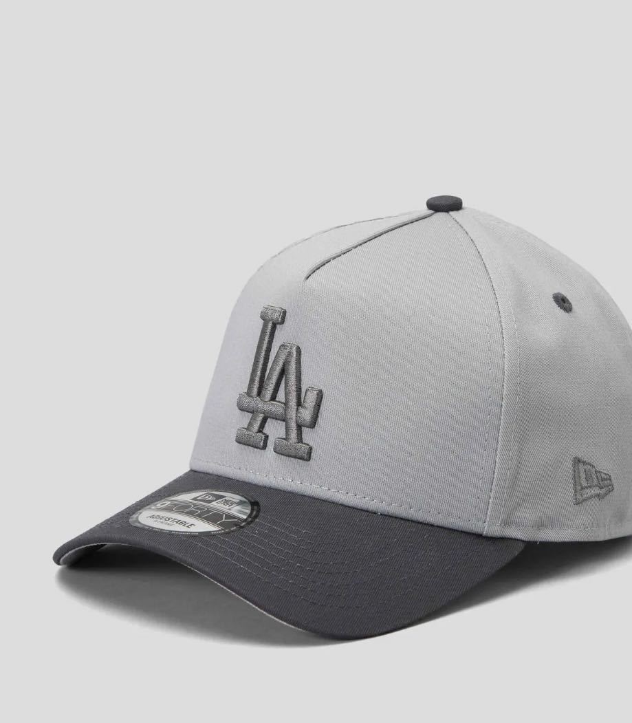 新品 NEW ERA ロゴキャップ 海外限定モデル グレー×グレー ロサンゼルスドジャース_画像5