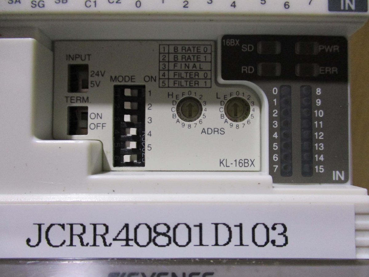 中古 KEYENCE KL-16BX ユニットH ネジ端子台(JCRR40801D103)の画像7