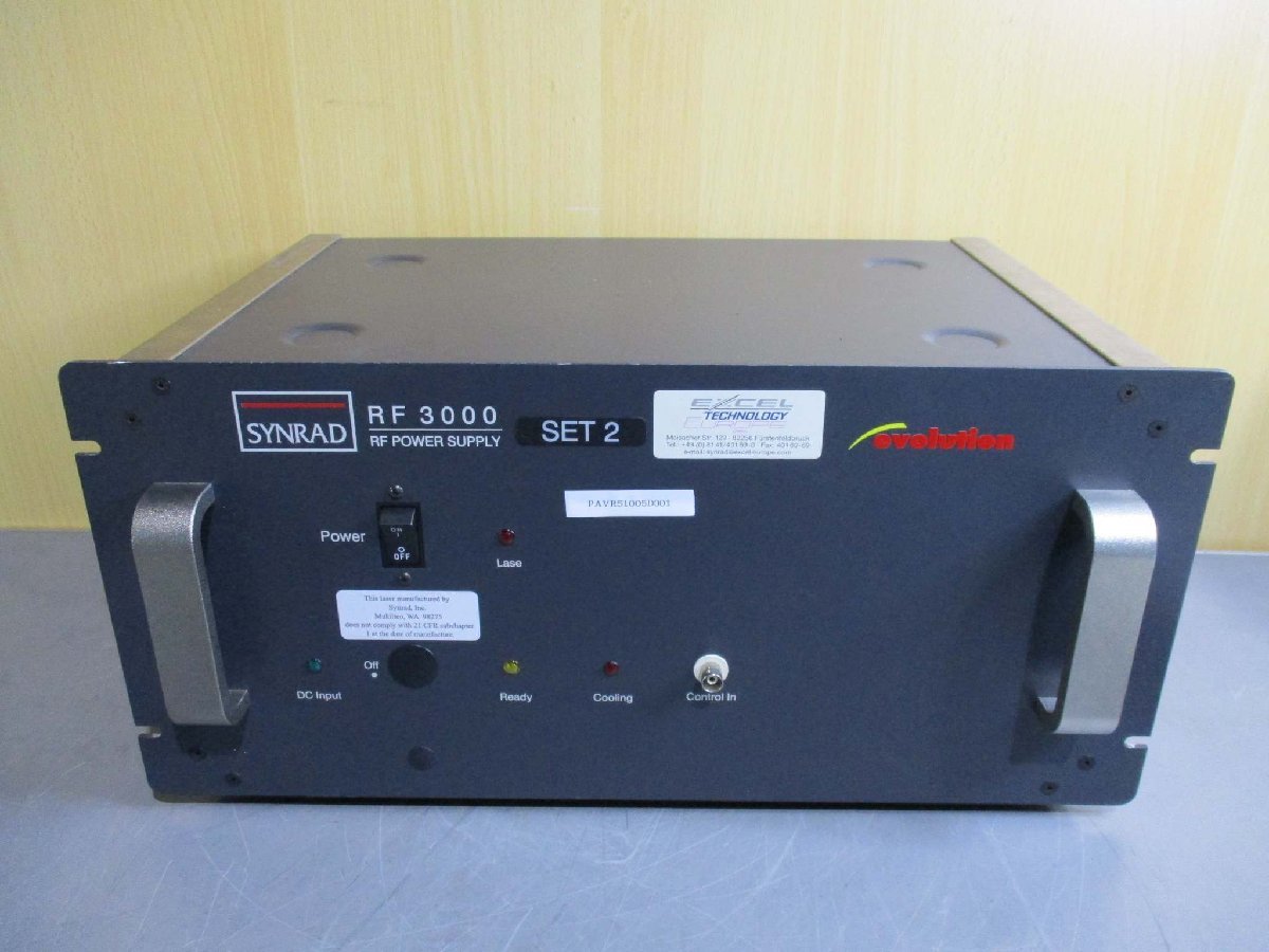 中古 Synrad RF 3000 RF POWER SUPPLY(PAVR51005D001)