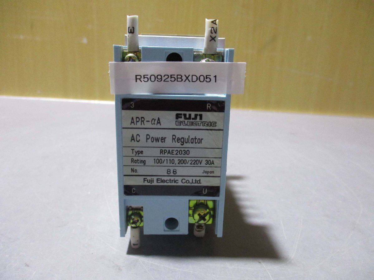 中古 FUJI 電力調整器 APR-αA AC POWER REGULATOR(R50925BXD051)_画像1