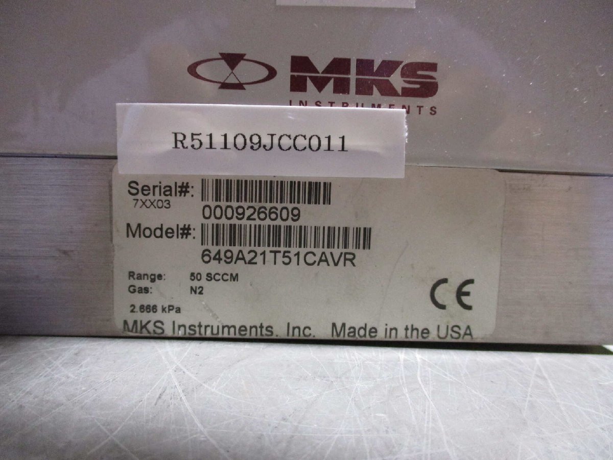 中古 MKS 649A21T51CAVR PRESSURE CONTROLLER 圧力コントローラー /FUJIKIN N.C. (R51109JCC011)_画像1