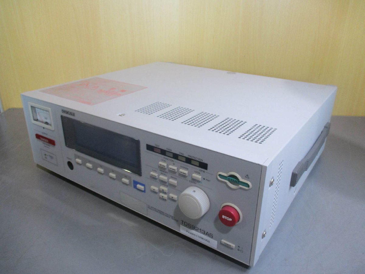 中古 KIKUSUI DC WITHSTANDING VOLTAGE/INSULATION RESISTANCE TESTER TOS9213AS 200-240V 47-63Hz ＜通電OK＞ (PAAR51129E003)_画像9