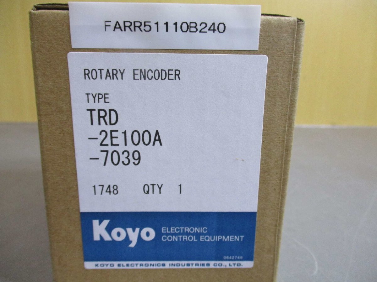 新古 KOYO TRD-2E100A-7039 Rotary Encoder (FARR51110B240)_画像2