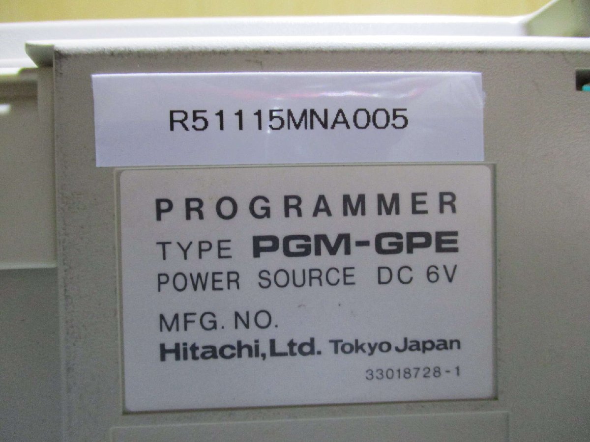 中古 HITACHI PGM-GPE PLC PROGRAMMING DEVICE　＜通電OK (R51115MNA005)_画像5