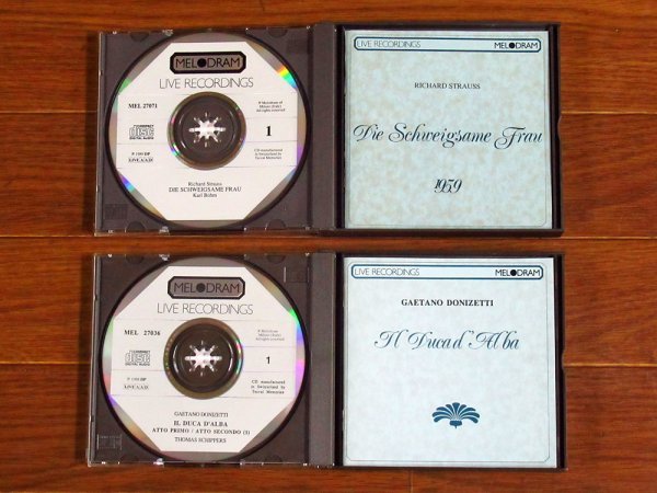 CD LIVE RECORDINGS MELODRAM イタリア 2CD/3CD Die Schweigsame Frau/歌劇 アルバ公爵/ファリエーロ/イェルサレム/ストラニエラ他 6点WB16_画像4