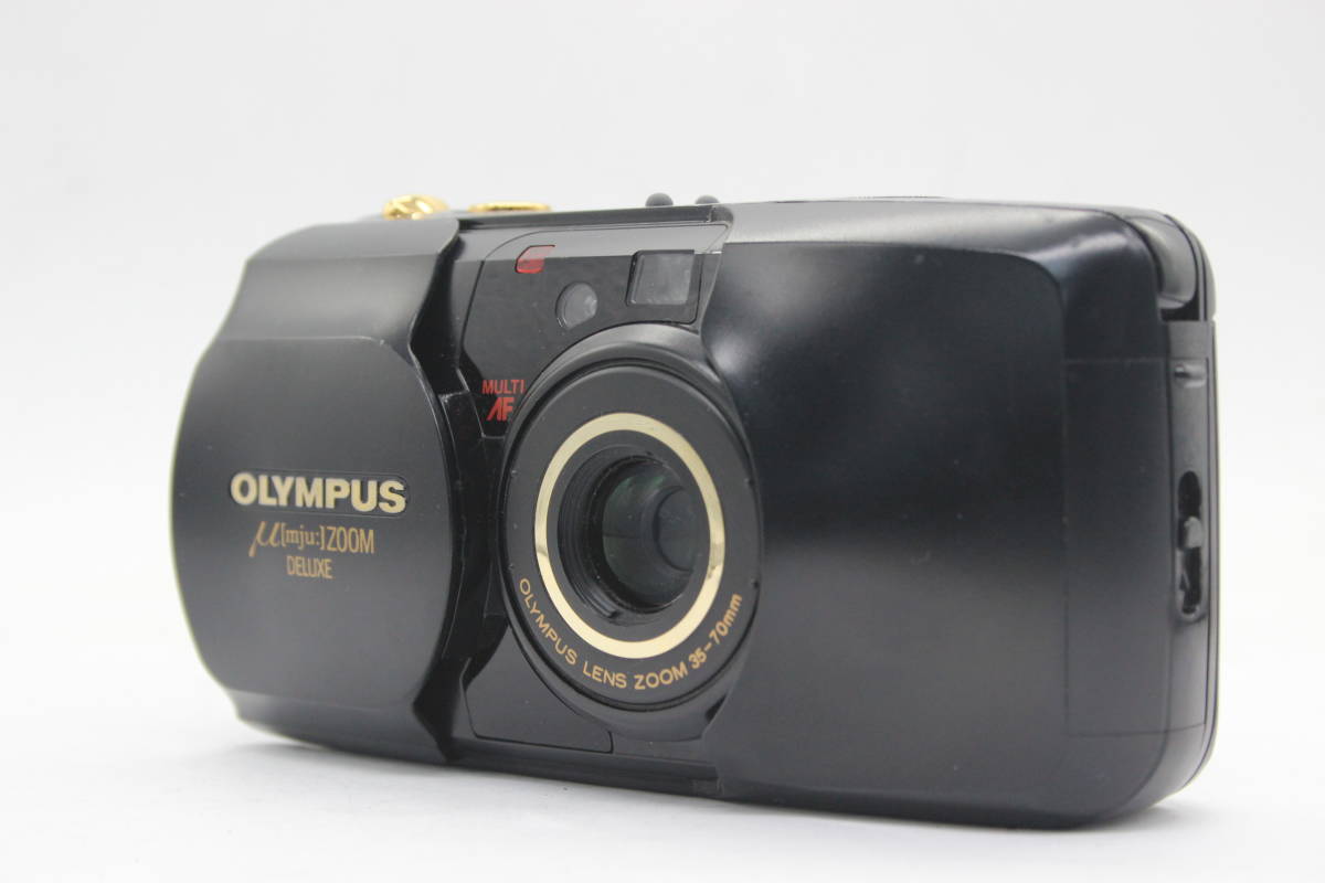 【返品保証】 オリンパス Olympus μ Zoom Deluxe ブラック Multi AF 35-70mm コンパクトカメラ s4157_画像1