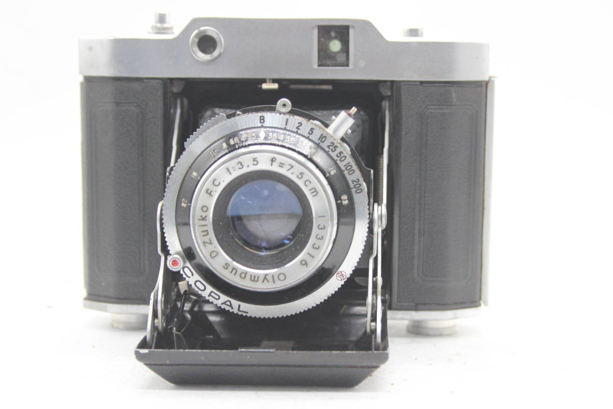 【訳あり品】 オリンパス Olympus Six D.Zuiko F.C. 7.5cm F3.5 ケース付き 蛇腹カメラ s4265_画像2