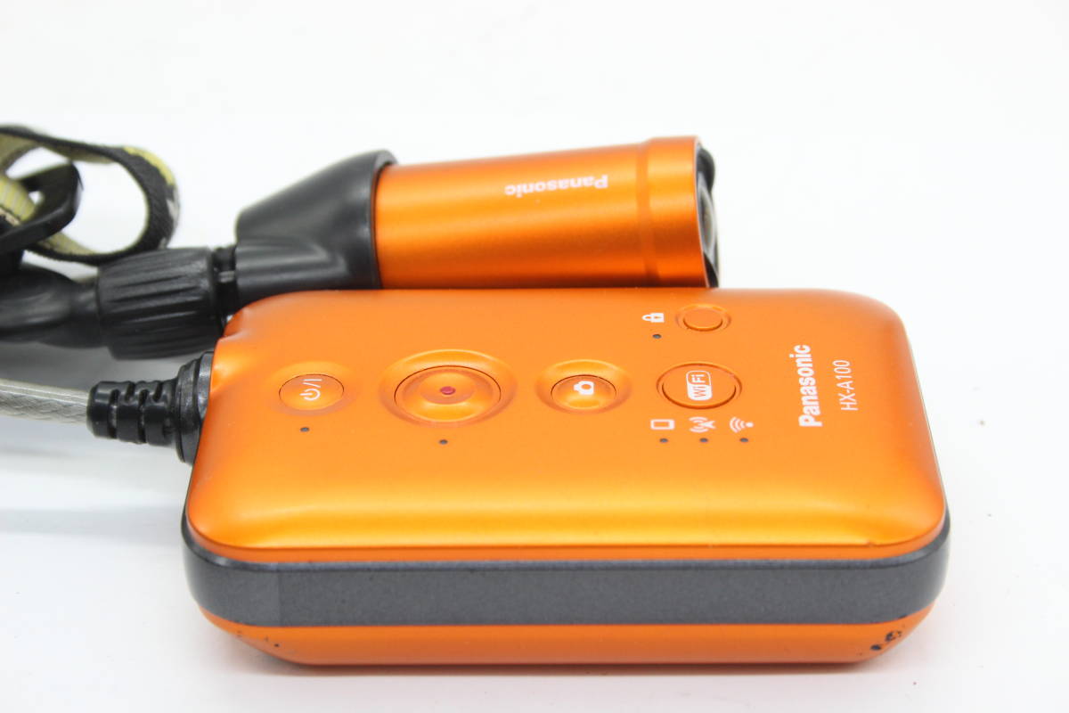 【返品保証】 【元箱付き】パナソニック Panasonic HX-A100 オレンジ ウェアラブルカメラ s4670_画像5