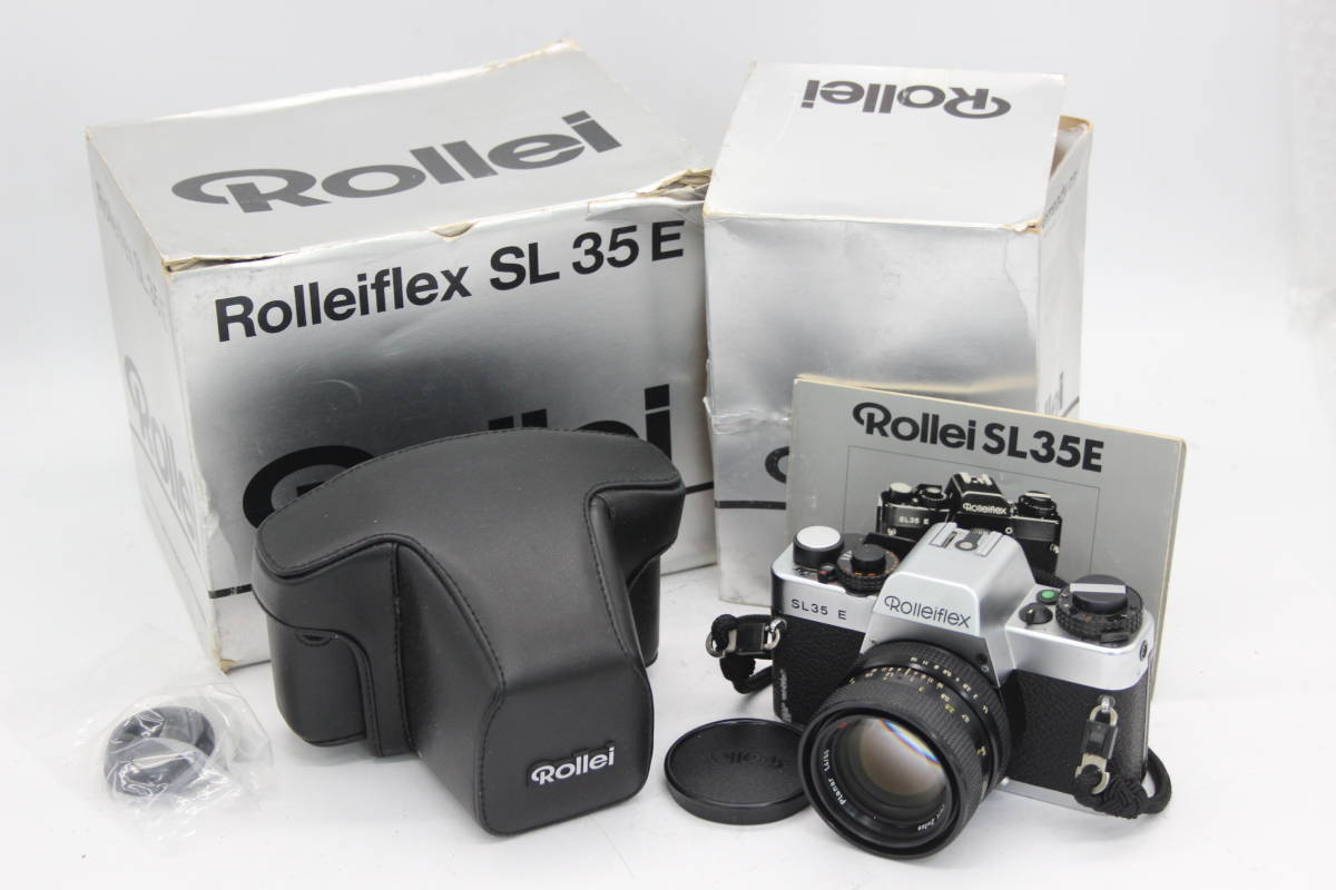 【返品保証】 【元箱付き】 ローライ Rolleiflex SL35 E シルバー / Planar 50mm F1.4 HFT ボディ レンズセット s4792