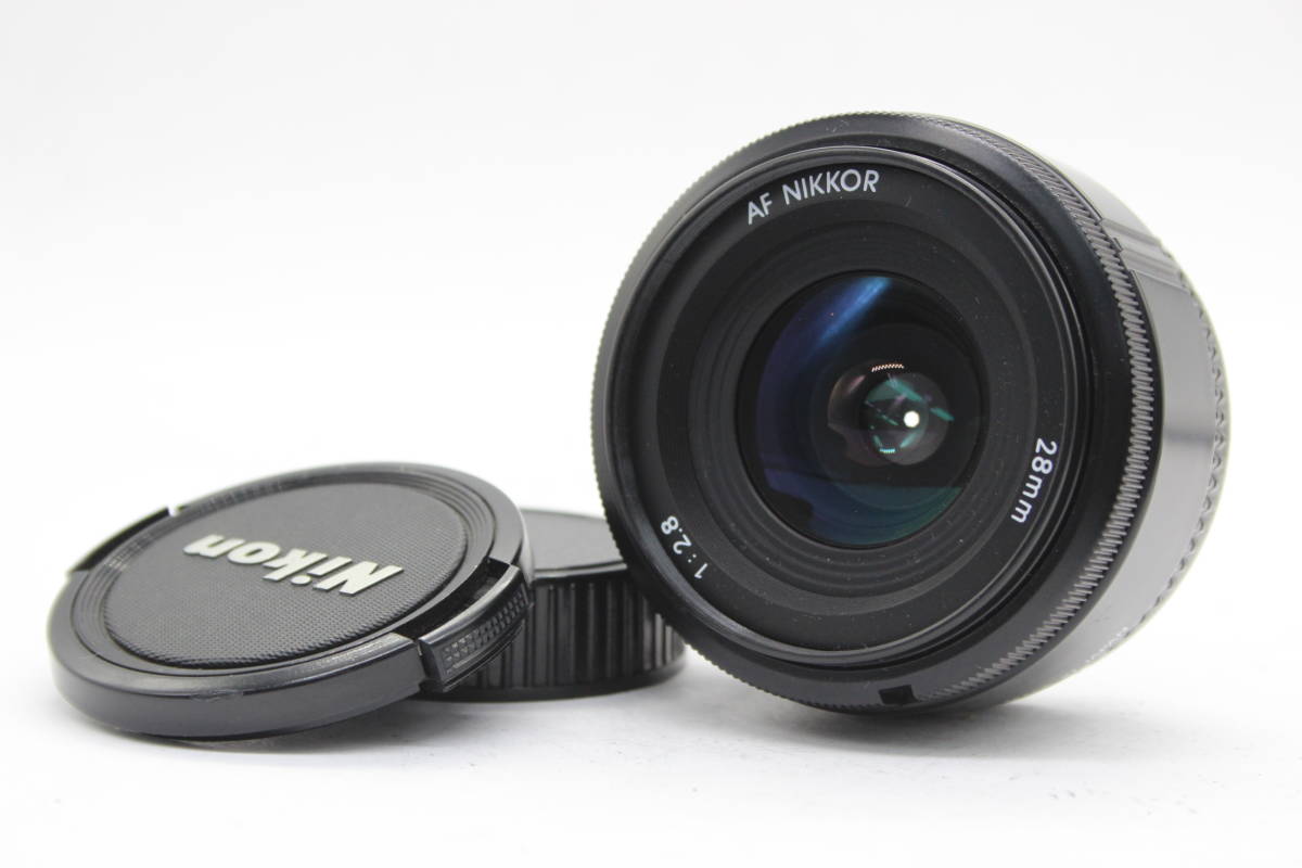 【返品保証】 ニコン Nikon AF Nikkor 28mm F2.8 前後キャップ付き レンズ s4617の画像1
