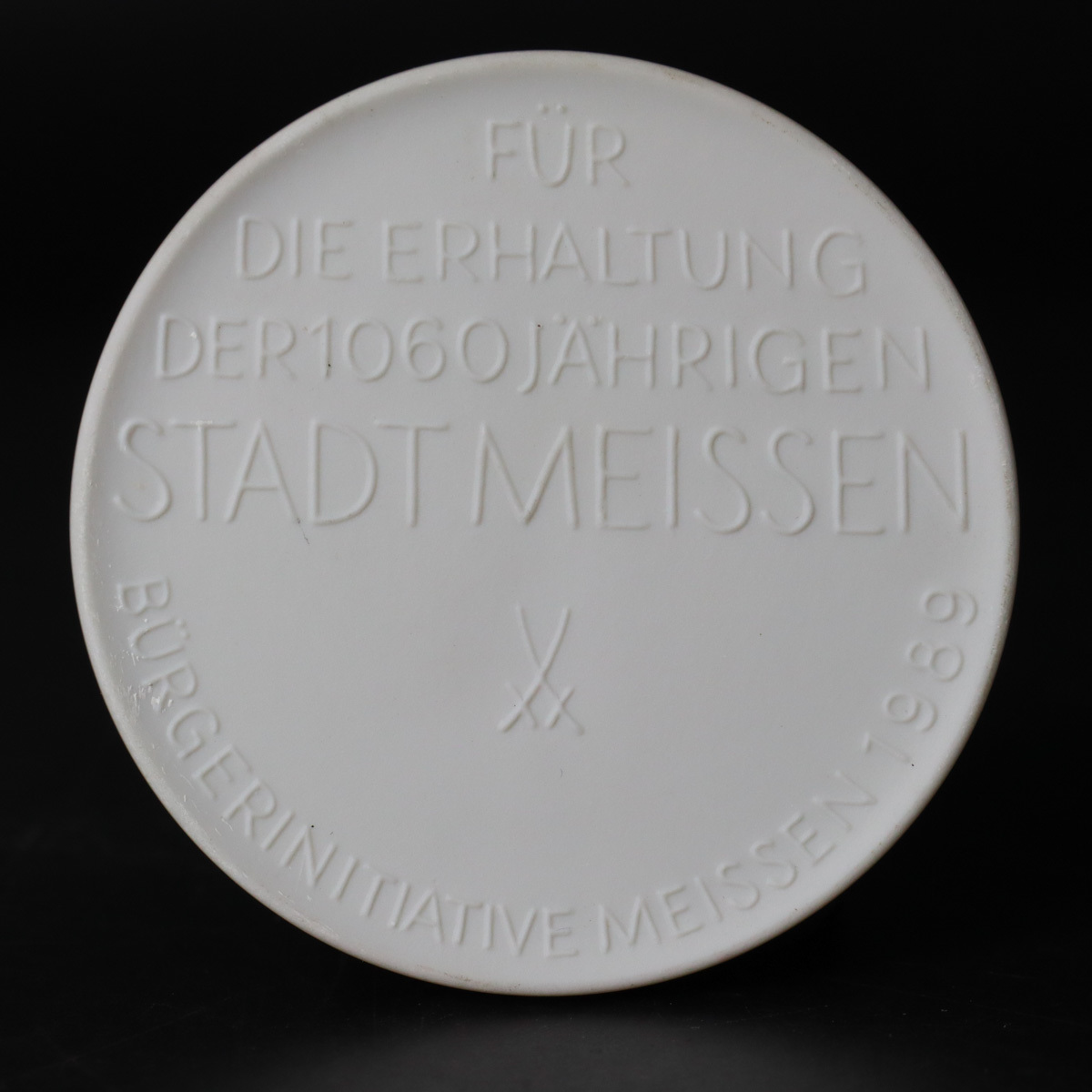 【宙】希少 マイセン meissen ホワイトレリーフ・メダル 6cm 6点まとめて 共箱 1989年制作 白磁 メダリオン 10S13.m.B_画像2