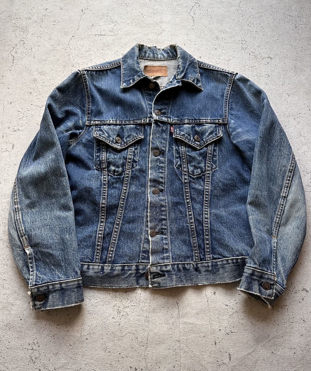 60s70s USA製 LEVI’S Big-E 70505 DENIM TRUCKER JACKET VINTAGE アメリカ製 リーバイス ビッグE デニム トラッカージャケット ビンテージ_画像2