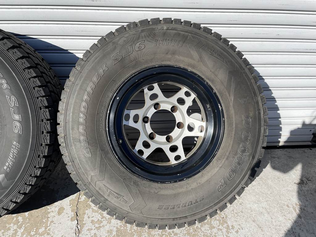 中古冬用タイヤ スタッドレスタイヤ ホイール4本セット（ダンロップ31×10.50R15LT 109Q　8.5JJ×15）ランクル60_画像5