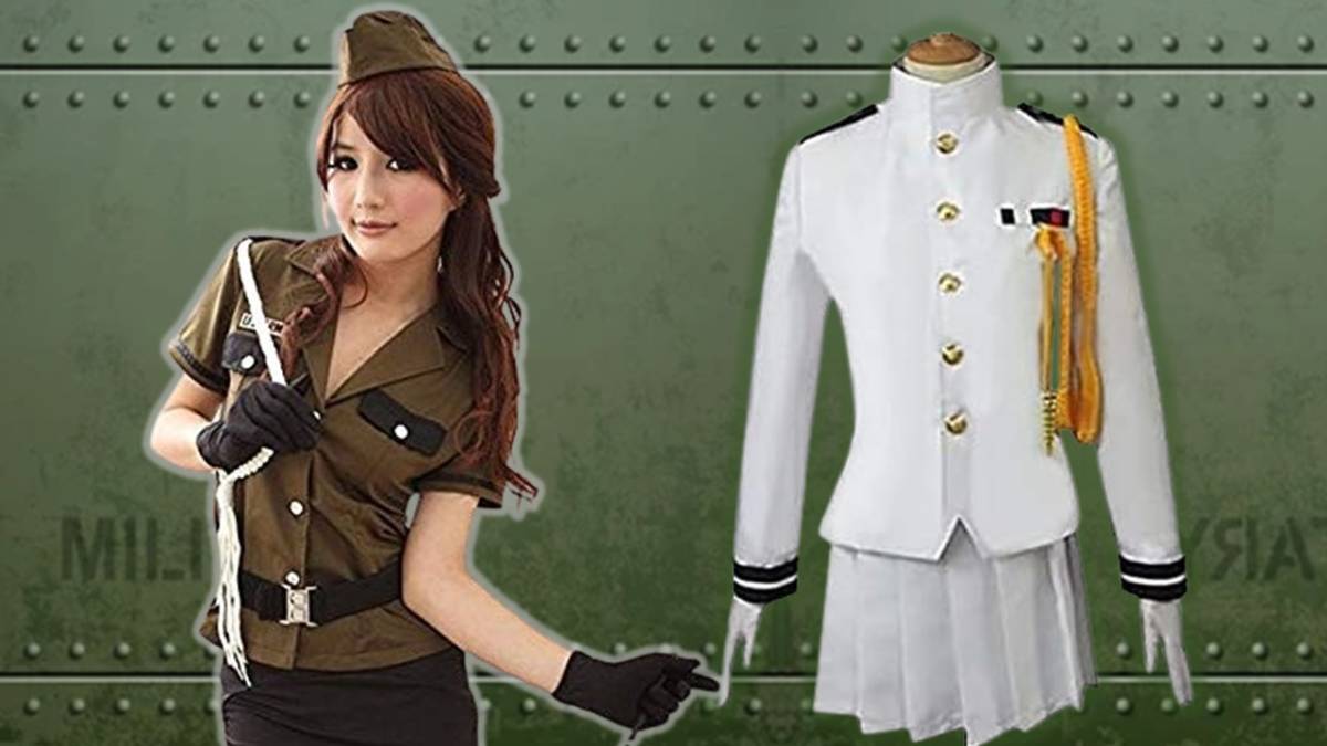 レディースコスプレ衣装2着ML★軍服ミリタリー陸軍アーミーセクシー/ミニスカポリス婦人警官/海軍制服艦これ艦隊これくしょん戦艦大和提督_画像1