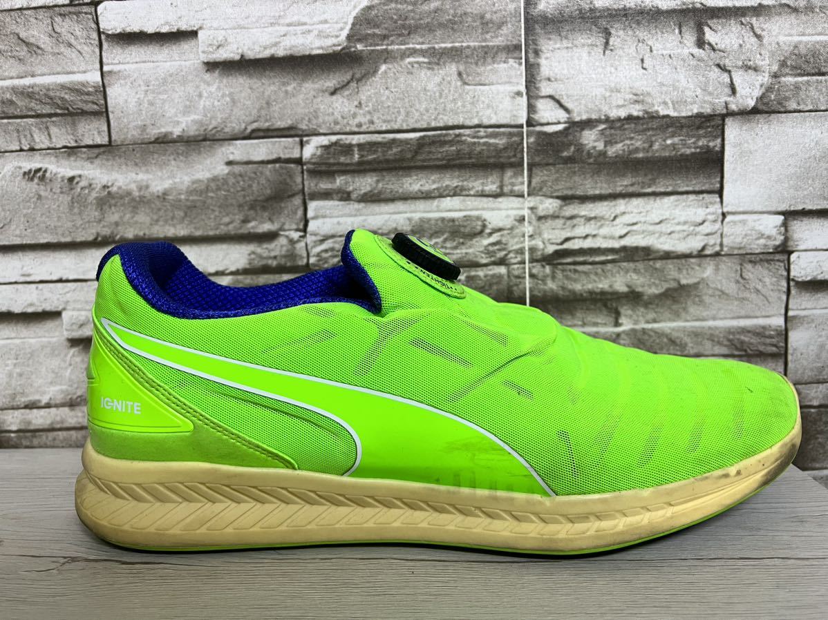 PUMA Puma shoes 30.0cm sneakers running shoes ig Night disk green 