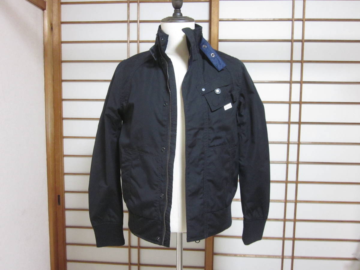 ★★★【 1/29・大幅値下げ 】G－STAR RAW ジースターロー：SANDHURST BOMBER　ブラックジャケット：正規品：サイズ表示 S：送料無料_フロントからの全体画像