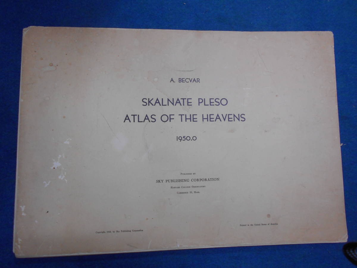 即決　1958年『ベクバル星図野外版』星座早見、天文暦学書、天体観測、Astronomy,アンティーク、Star map, Celestial chart, Planisphere