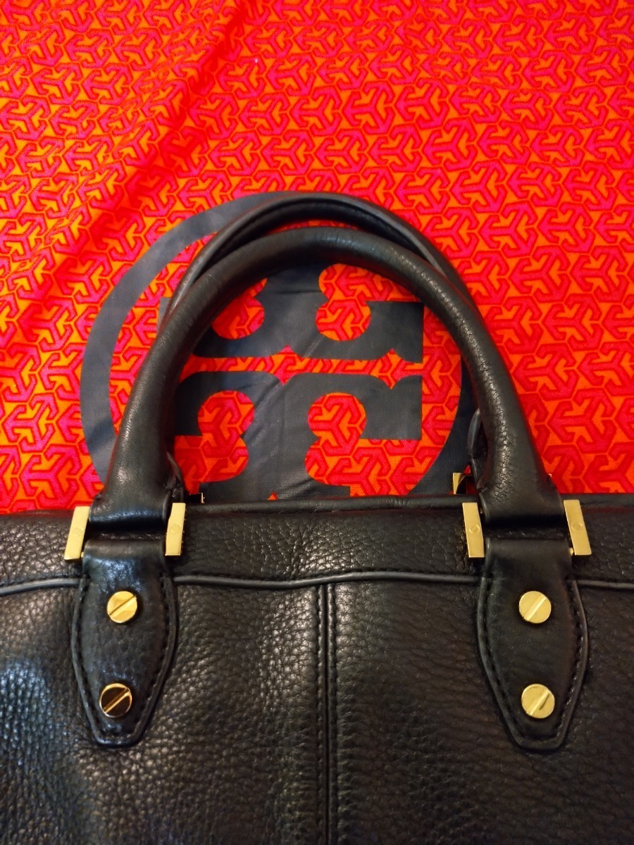 TORY BURCH トリーバーチ カバン  バッグ ハンドバッグ ショルダーバッグ ツーウェイ 2way  革 レザー  金色金具 中古 美品 の画像4