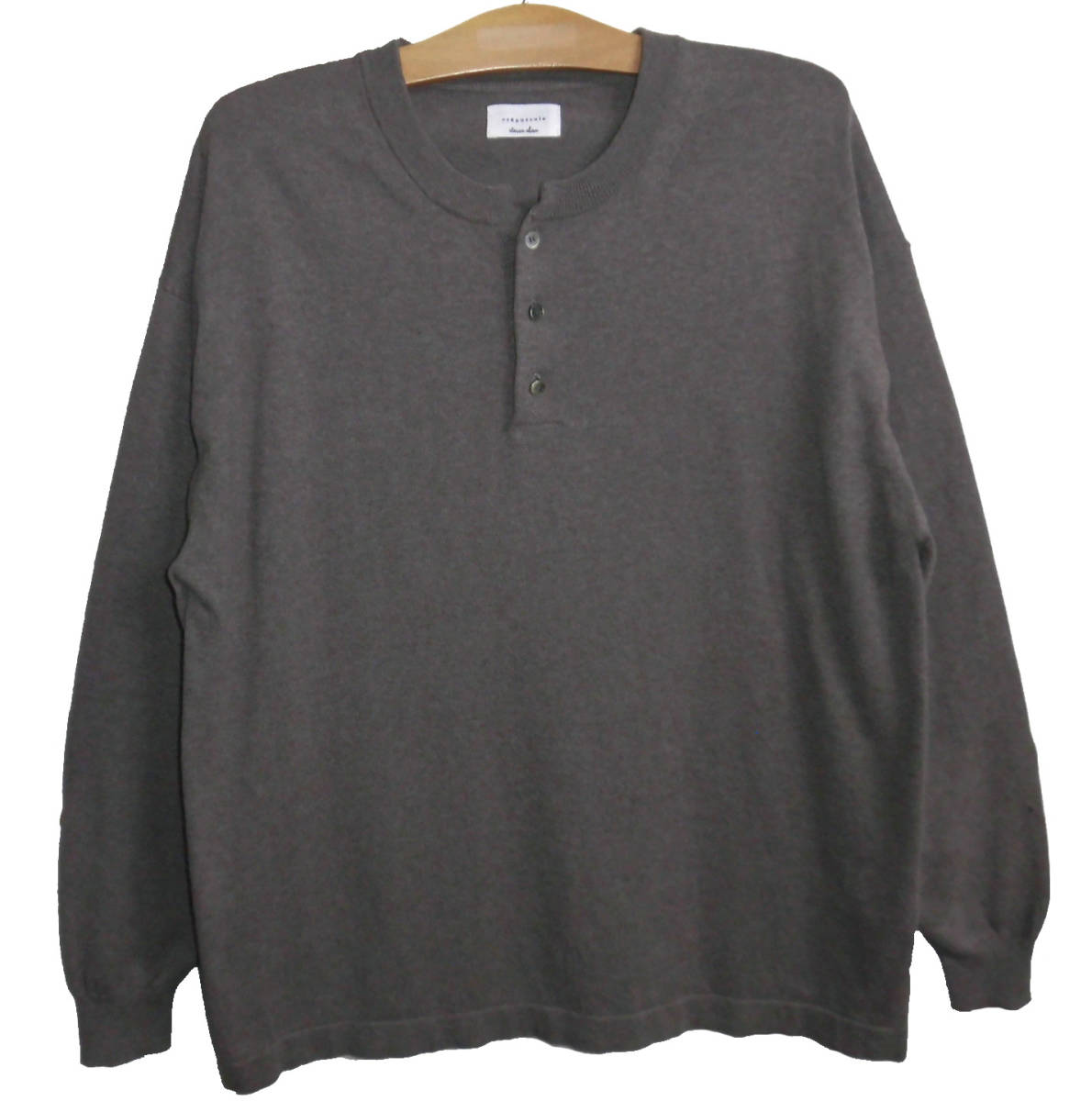 美品 crepuscule クレプスキュール × Steven Alan スティーブンアラン HENLEY NECK KNIT カシミア混紡 ヘンリーネックニット セーター 1_画像1