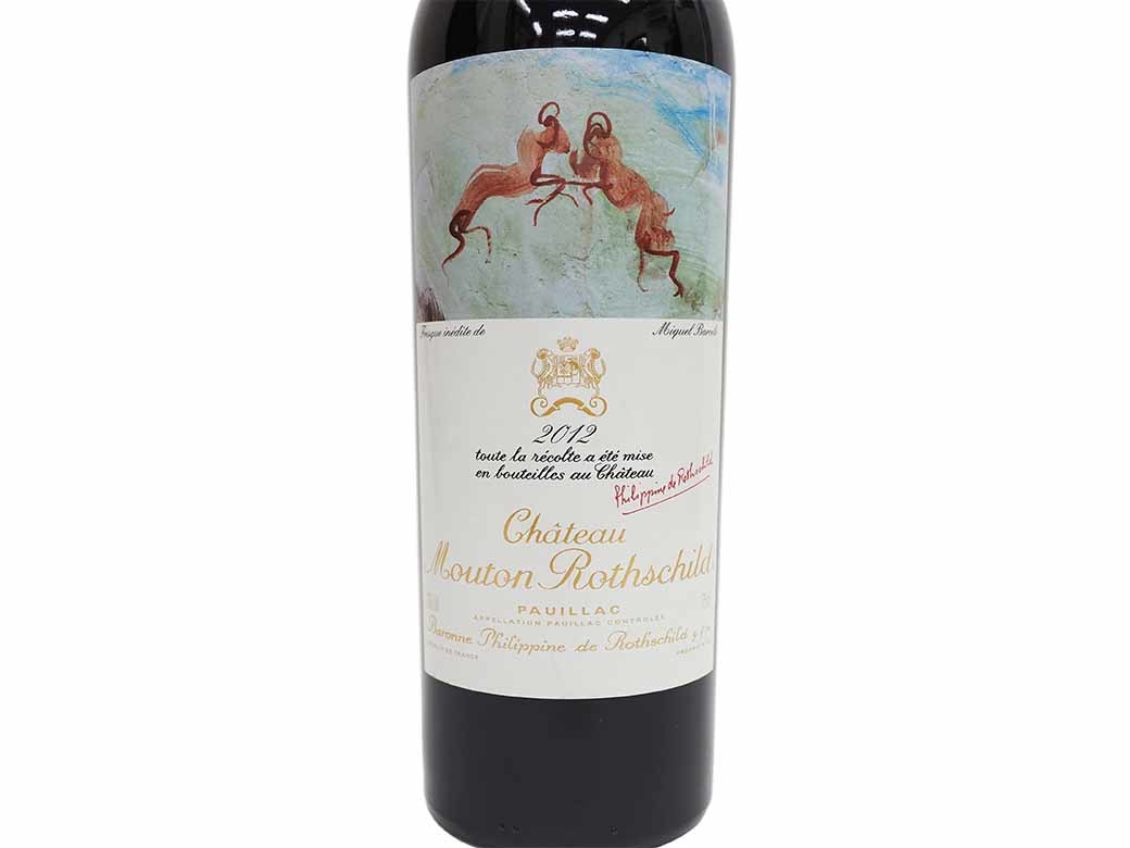 シャトームートンロートシルト 2012年 箱なし 750ml 赤ワイン Chateau Mouton Rothschild 未開栓 中古 二次流通品_画像2