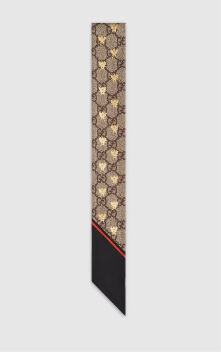 GUCCI GGビー（ハチ） シルク ネックボウ 499226 3G001 1074 _画像4