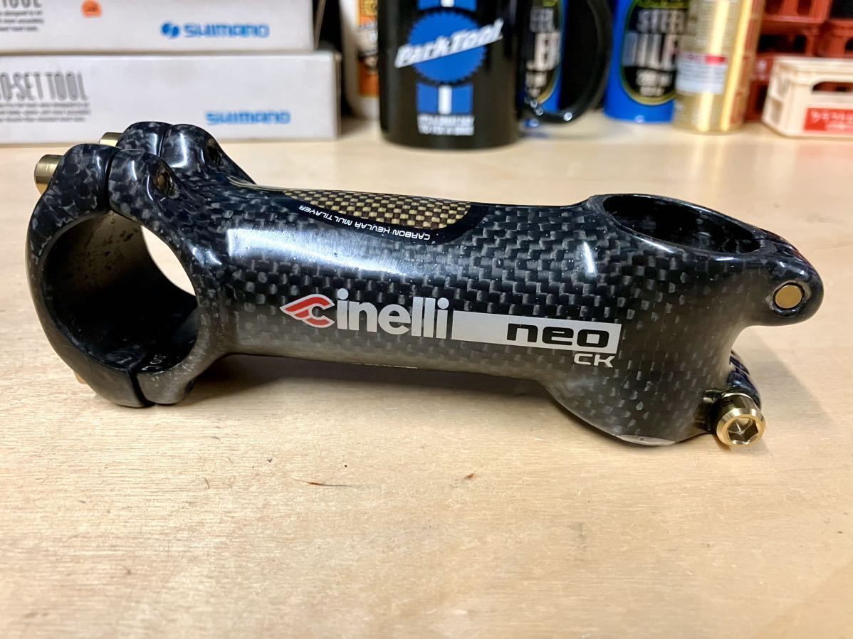 中古美品 CINELLI NEO CK XL ステム φ31.8 100mm オーバーサイズ RISK チタンボルト 換装 重量実測128.7g 分解清掃済 チネリ カーボン_全体的に綺麗なコンディションです。