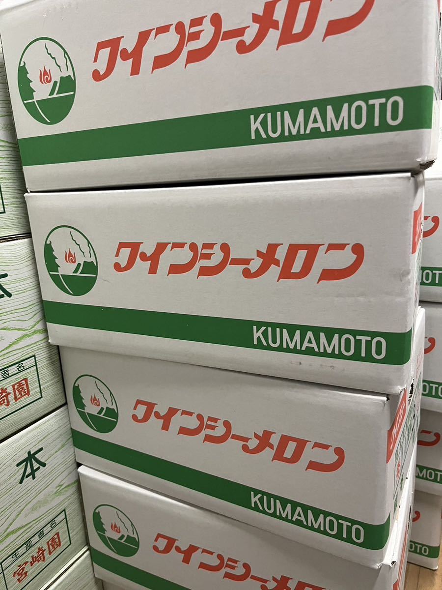 送料込み 4番 熊本産 クインシーメロン 規格外 LA 6玉 12/7発送予定 家庭用 傷有り 箱込5キロ _画像8
