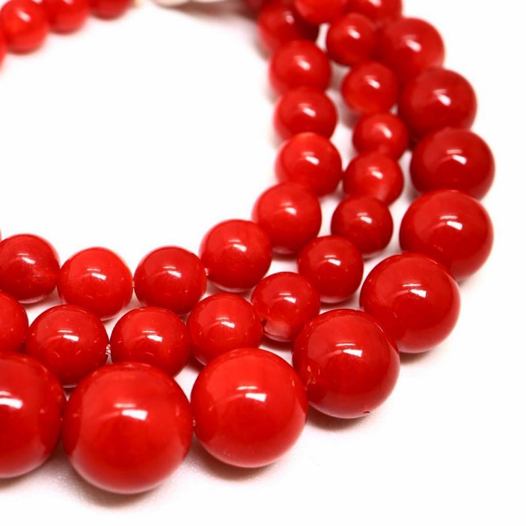 《天然血赤本珊瑚ネックレス》D 30.0g 50cm コーラルcoral さんご necklace ジュエリー jewelry DG0/EA1_画像4