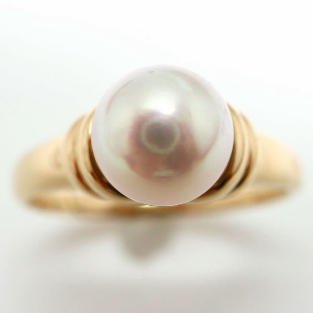 TASAKI(田崎真珠)《K18 アコヤ本真珠リング》D 3.4g 11号 diamond 指輪 ring pearl パール jewelry ジュエリー EB2/EC2_画像2