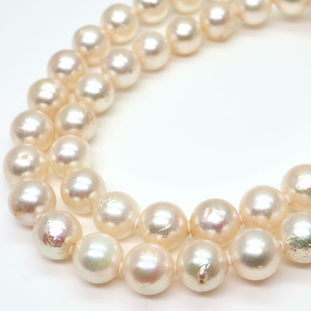 《アコヤ本真珠ネックレス》D 8.0-8.5mm珠 40.5g 42.5cm pearl necklace ジュエリー jewelry EA0/EB3_画像4