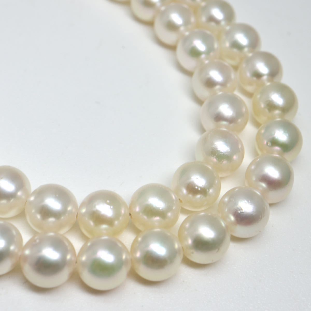 《アコヤ本真珠ネックレス》D 6.0-6.5mm珠 26.4g 44.5cm pearl necklace ジュエリー jewelry EA2/EC0_画像2