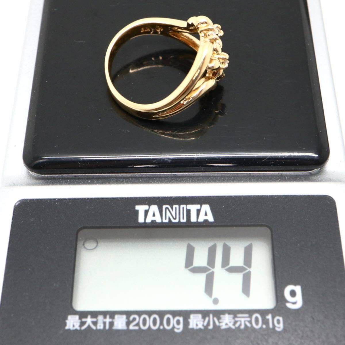 TASAKI(田崎真珠)《K18 天然ダイヤモンドリング》D ◎0.09ct 9.5号 4.4g diamond jewelry ring EC6/ED6_画像10