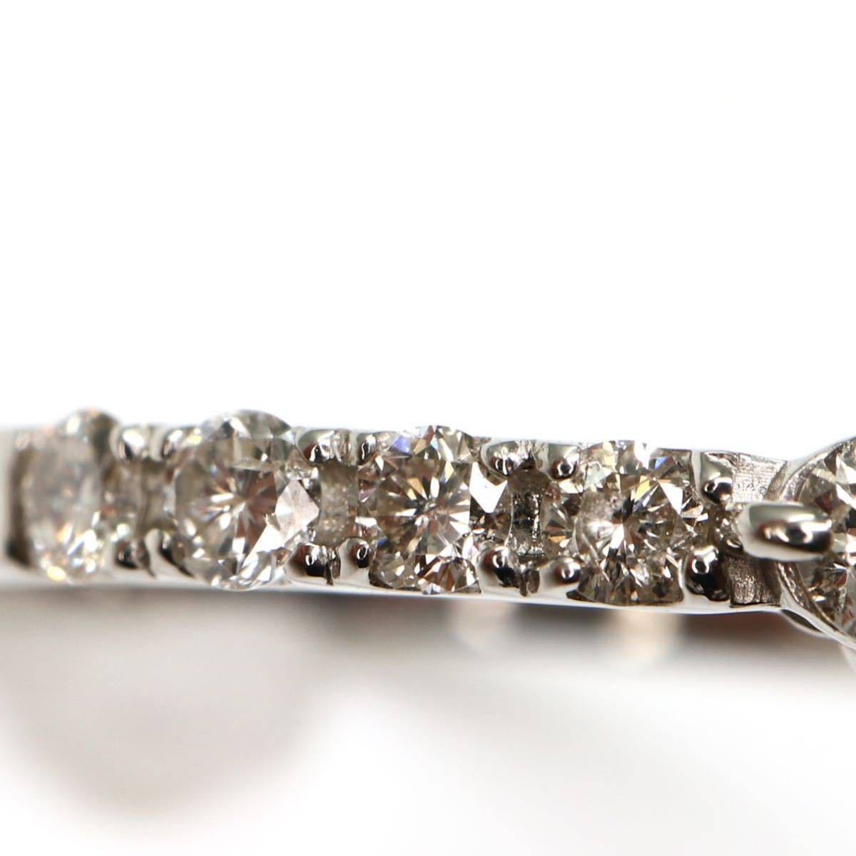 《Pt900天然ダイヤモンドハーフエタニティリング》D 2.2g 15号 0.50ct diamond ring 指輪 jewelry ジュエリー EA7/EB0_画像5